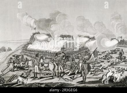 8. Januar 1815 - Schlacht von New Orleans und Tod von Major General Packenham. Stockfoto