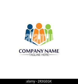 People Logo, Team, Succes People Work, Gruppe und Gemeinde, Group Company and Business Logo Vektor und Design Care, Family Icon Succes Logo Stock Vektor