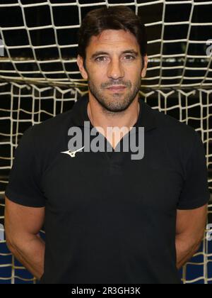 Bertrand Gille Sports Director Chambery Savoie HB im Hummel Cup gegen SC Magdeburg am 08. 18/2022 Stockfoto