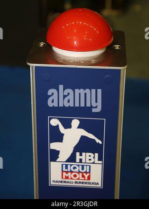 Team Time Out NEUER roter Summer HBL Liqui Moly Handball Bundesliga Staffel 2022-23 Stockfoto