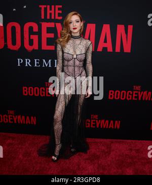 Hollywood, USA. 23. Mai 2023. Evelyn Leigh trifft am Dienstag, den 23. Mai 2023, beim Boogeyman Premiere im El Capitan Theater in Hollywood, Kalifornien, ein. (Foto: Juan Pablo Rico/Sipa USA) Guthaben: SIPA USA/Alamy Live News Stockfoto