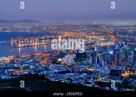 Sonnenuntergang über Kapstadt, Südafrika Stockfoto