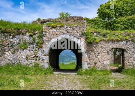 Die Festungsruine Hohentwiel, Singen am Hohentwiel, Constance County, Baden-Württemberg, Deutschland Stockfoto