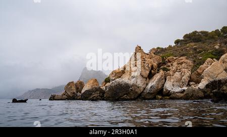 Klippen von Maro-Cerro Gordo, Nerja, Spanien Stockfoto