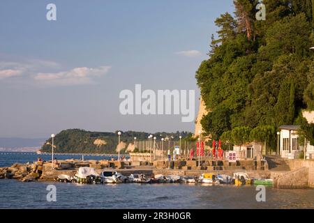 Fiesa Bay, Piran, Istrien, Adria, Slowenien Stockfoto