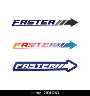 Schneller Logo Vorlage Vektor icon Abbildung design Stock Vektor
