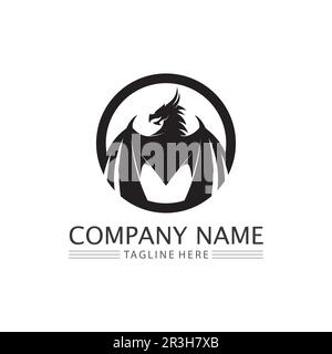 Dragon Design Logo Vektorsymbol Illustration Design Logo Vorlage Fantasy Animals Stock Vektor