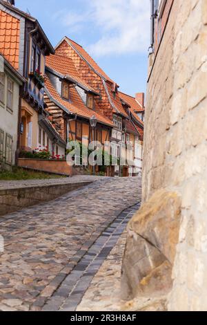 Quedlinburg Gassen Stockfoto