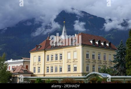 Hotel Austria in Merano in Italien Stockfoto