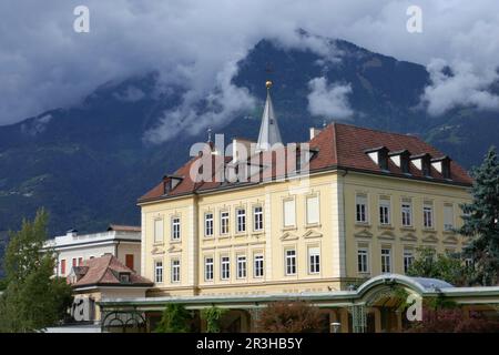 Hotel Austria in Merano in Italien Stockfoto