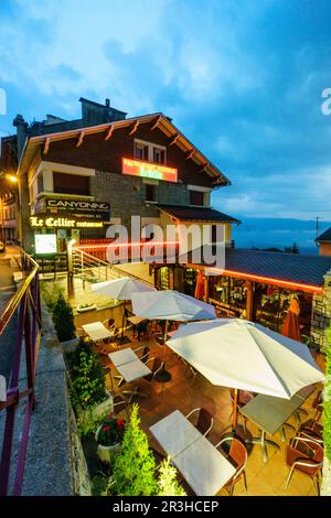 celler Restaurante, font-Romeu, cerdanya, pirineos catalanes, comarca de Capcir, Francia. Stockfoto