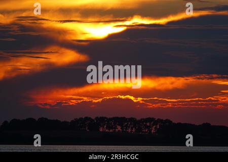 Abend in Altefaehr auf Rügen Stockfoto