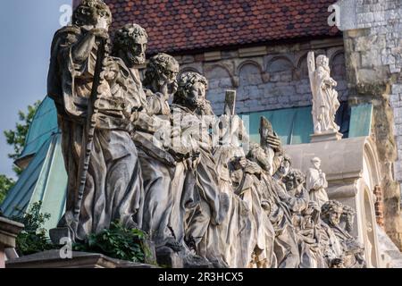 Zwölf Apostel, Basilika der Heiligen Peter und Paul, 1597-1619, Krakau, Polen, osteuropa. Stockfoto