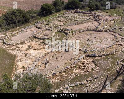 Archäologische Stätte Barbarìa II , Formentera, Pitiusas-Inseln, Balearengemeinschaft, Spanien. Stockfoto