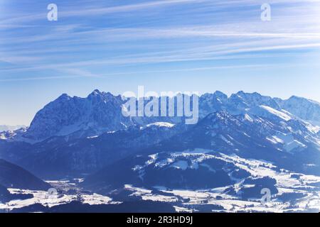 Alpen im Winter Stockfoto