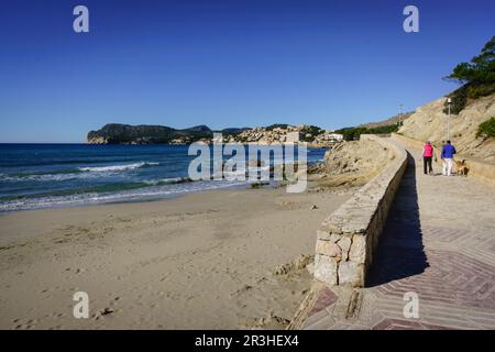 Paguera, Playa La Romana, Calvia, Mallorca, Balearen, Spanien. Stockfoto