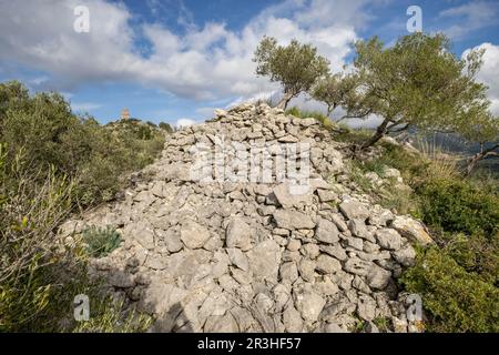 Túmulo de Son Ferrandell-Son Oleza, I milenio A C., Valldemossa, Mallorca, Balearische Inseln, spanien. Stockfoto