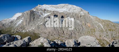 Sierra de Na Rius, 1416 Meter, Puig Major von Son Torrella, Mallorca, Balearen, Spanien. Stockfoto