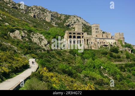 Sant Pere de Rodes, siglos VIII- IX, Parque Natural del cabo de Creus, Girona, Katalonien, Spanien. Stockfoto