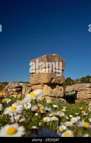 Basilika paleocristiana de Es Cap des Port, siglo V despues de Cristo. Fornells. Es Mercadal. Menorca Islas Baleares. Spanien. Stockfoto