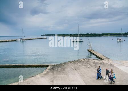 Puerto de Novigrad, Halbinsel Istrien, Croacia, Europa. Stockfoto