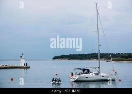 Puerto de Novigrad, Halbinsel Istrien, Croacia, Europa. Stockfoto