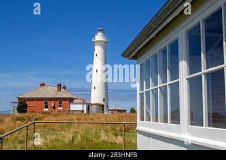 Tasman Island Leuchtturm und Leuchtturmwärterhaus Stockfoto