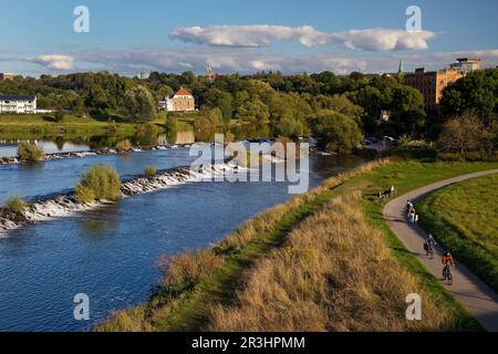 Ruhrgebiet mit dem Ruhrtal Radweg, Hattingen, Ruhrgebiet, Deutschland, Europa Stockfoto