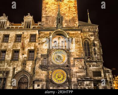 Astronomische Uhr in Prag Stockfoto
