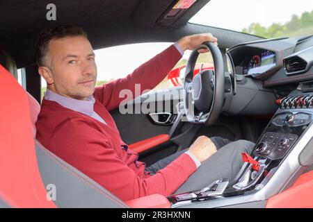 Ein ferrari Formel-1-Fahrer Stockfoto