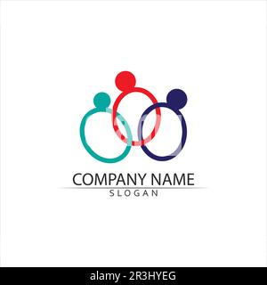 Gemeinschaft, Netzwerk und soziale Icon Design vorlage Stock Vektor