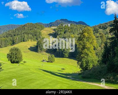 Der Obersalzberg als Teil der Marktstadt Berchtesgaden in den Berchtesgaden-Alpen Stockfoto