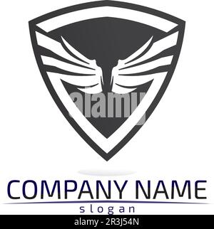 Falcon Wings Logo Template Vector Icon Logo Design Stock Vektor