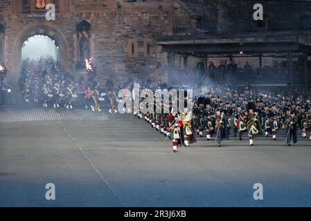 Royal Edinburgh Military Tattoo, Castle, Esplanade, Schottland, Großbritannien Stockfoto