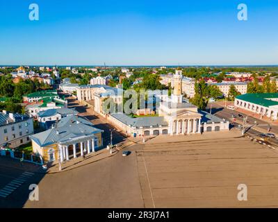 Feuerbeobachtungsturm Luftpanorama in Kostroma Stadt, Goldener Ring von Russland Stockfoto