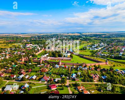 Das Heiland-Kloster von St. Euthymius Luftpanorama in der Stadt Susdal, Goldener Ring von Russland Stockfoto