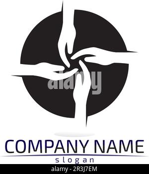 Hand Care Logo Vorlage Vektor Icon Business Stock Vektor