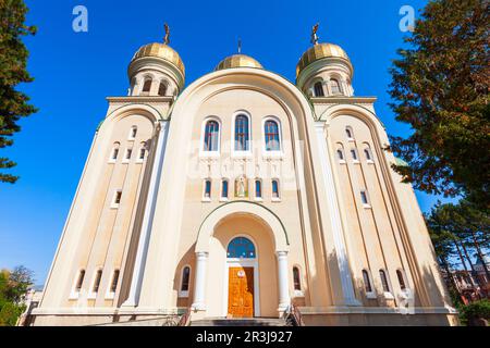 St. Nikolaus-Kathedrale ist eine der wichtigsten orthodoxen Kirche in der Zentrum von Kislowodsk Stadt in Russland Stockfoto