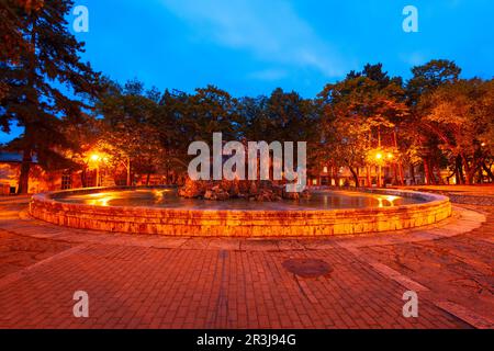 Brunnen im Zentrum von Pyatigorsk, eine Kurstadt in kaukasischen Mineralwässer Region, Stawropol Region in Russland Stockfoto