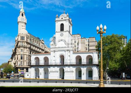 Cabildo, nationales historisches Museum, ehemaliges Rathaus und Regierungssitz während der Kolonialzeit, Buenos Aires, Argentinien Stockfoto