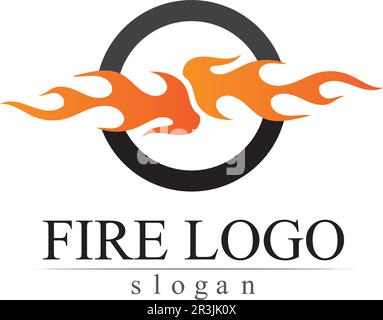 Feuer Flamme natur Logos und Symbole Symbole Vorlage Stock Vektor