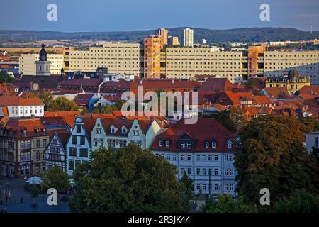 Blick auf die Stadt von Petersberg, Erfurt, Thüringen, Deutschland, Europa Stockfoto