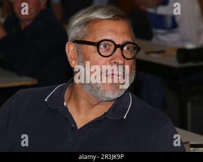 Ehemaliger deutscher Fußballspieler Jimmy Hartwig bei einer Veranstaltung am 29. Oktober 2022 in Magdeburg Stockfoto