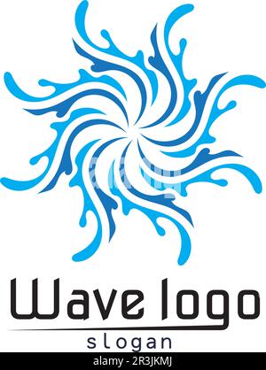 Wellen Strand Logos und Symbole Vorlage Symbole app Stock Vektor