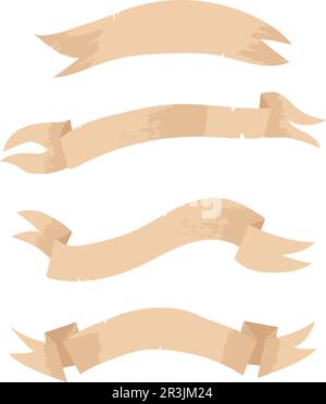 Alte Retro-Piraten-Label oder -Band-Set. Vektorgrafik mit altem Dekor im Stock Stock Vektor