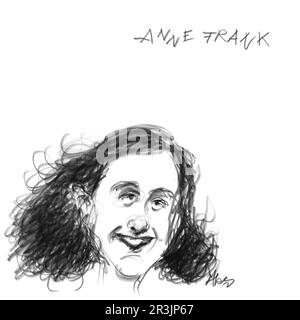 Porträt von Anne Frank Stockfoto