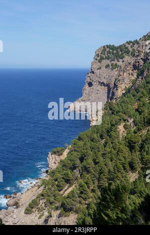 Cala Ferrera, Soller, Mallorca, Balearen, Spanien. Stockfoto