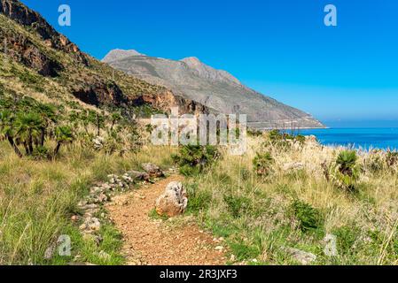 Das Riserva naturale dello Zingaro ist das älteste Naturschutzgebiet Siziliens Stockfoto