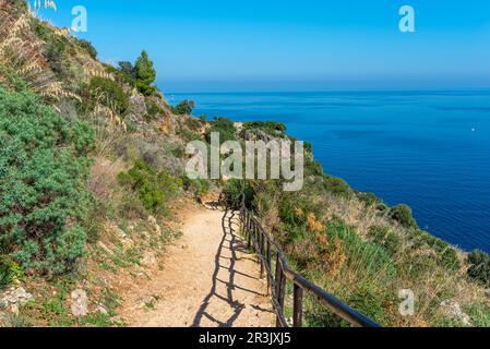 Das Riserva naturale dello Zingaro ist das älteste Naturschutzgebiet Siziliens Stockfoto