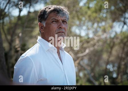 Toni Nadal, (Manacor, 22. Februar 1961) Spanischer Trainer und Sporttrainer des Tennistrainers von Anfang seiner Karriere bis 2017, von Rafael Nadal. Stockfoto